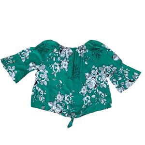 C Est. 1946 Women's Plus 3/4 Sleeve Green Floral Blouse Size 26